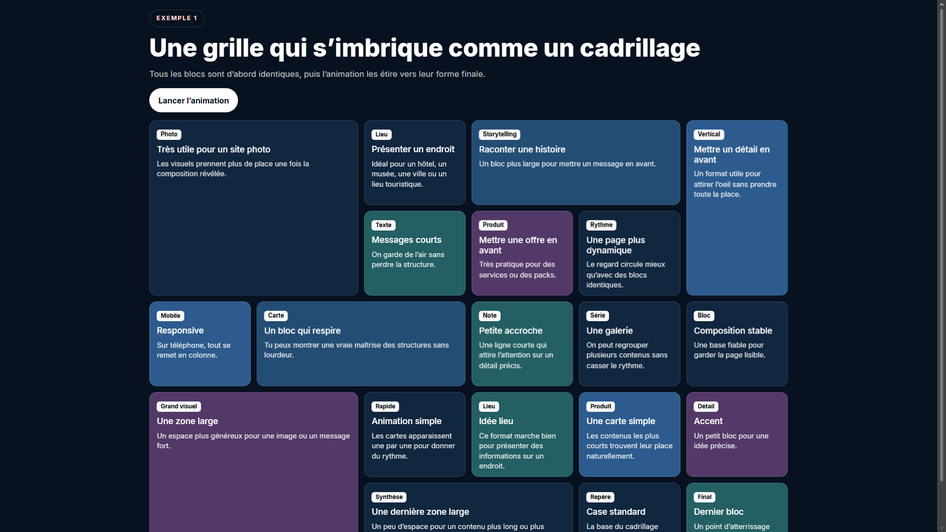 Aperçu de l'exemple 1